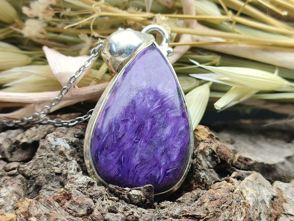 Miniature : Pendentif en Charoïte 