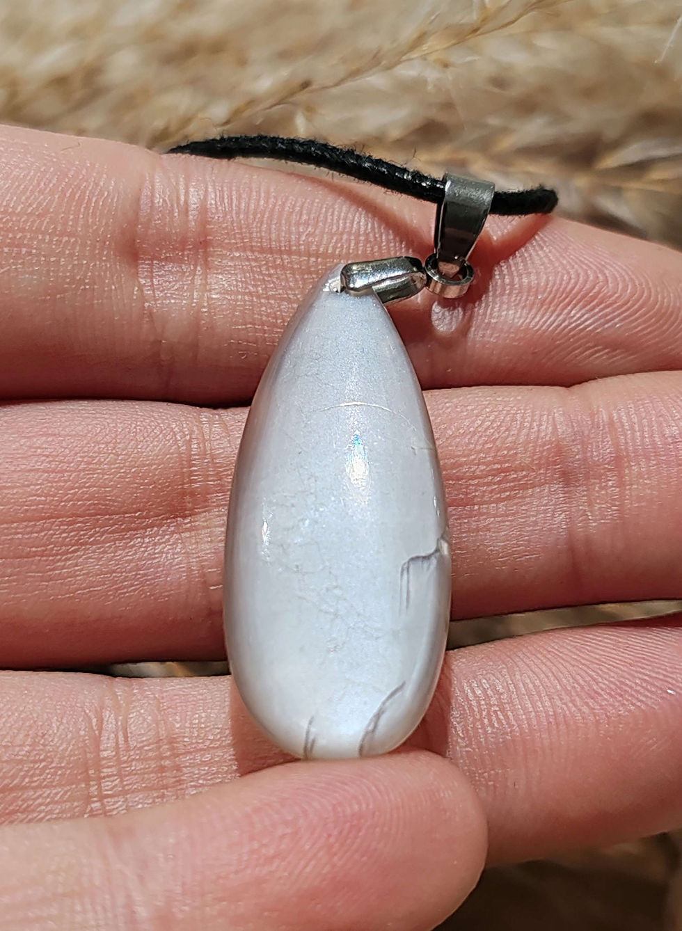 Miniature : Pendentif en Pierre de lune grise
