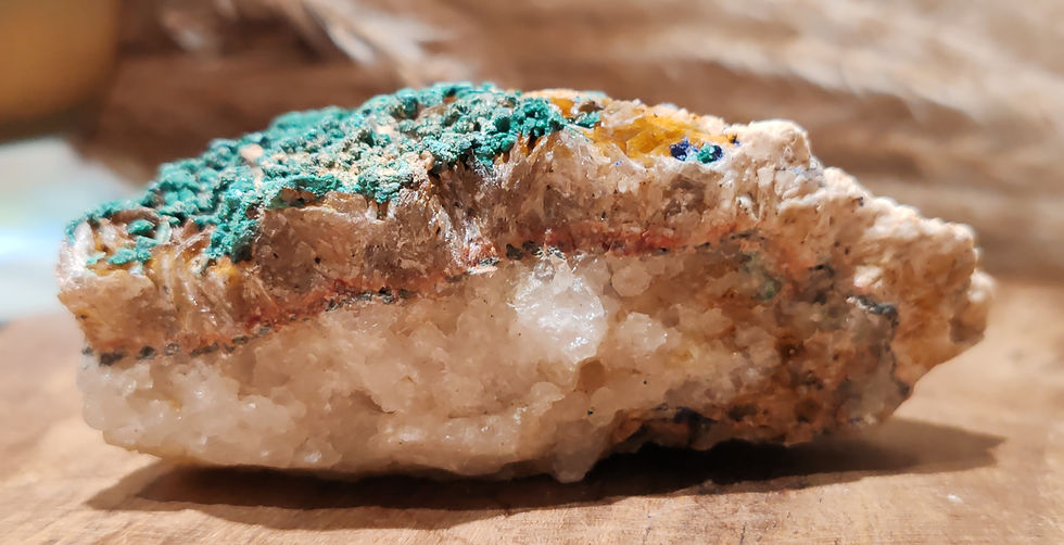 Miniature : Azurite malachite brute
