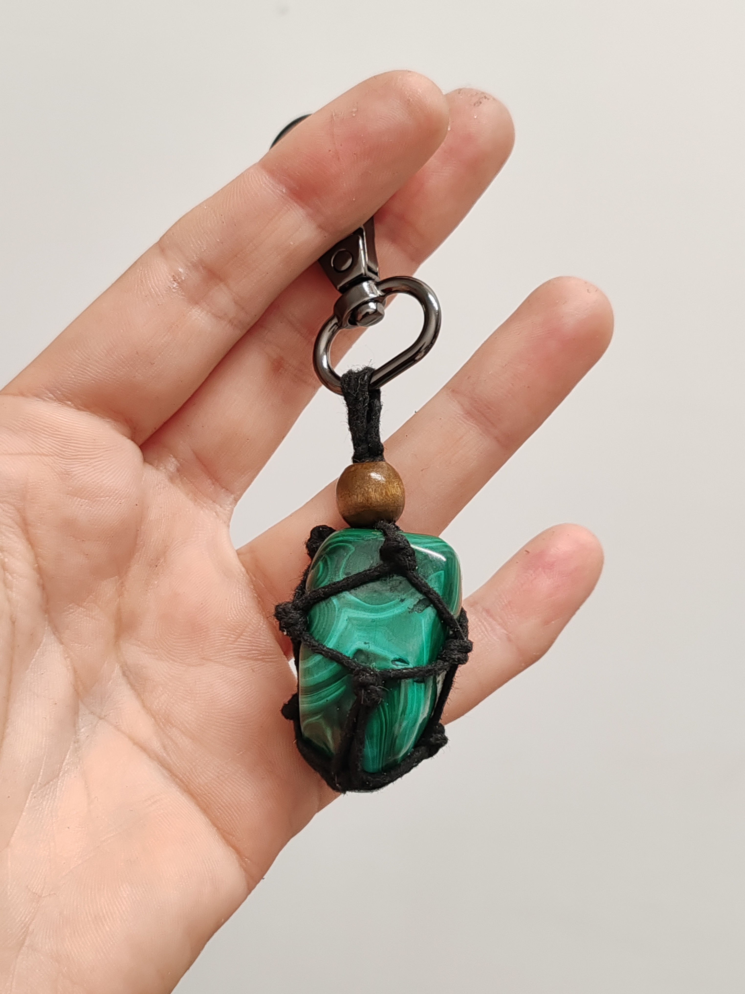 Pendentif pour animaux en Malachite - Lithothérapie