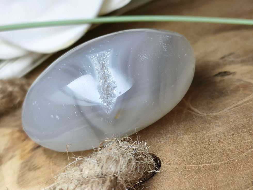 Miniature : Galet en Agate grise 