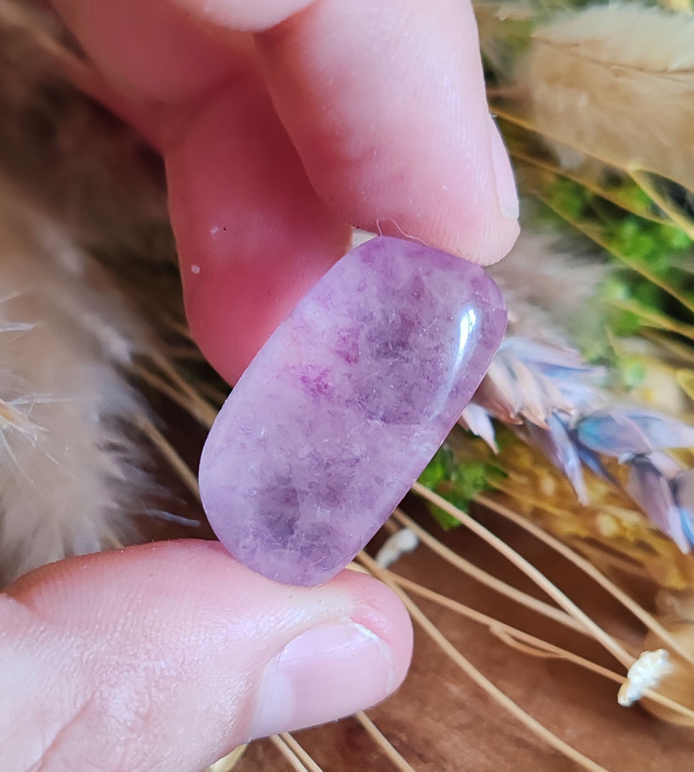 Pierre roulée en Fluorine violet / rose