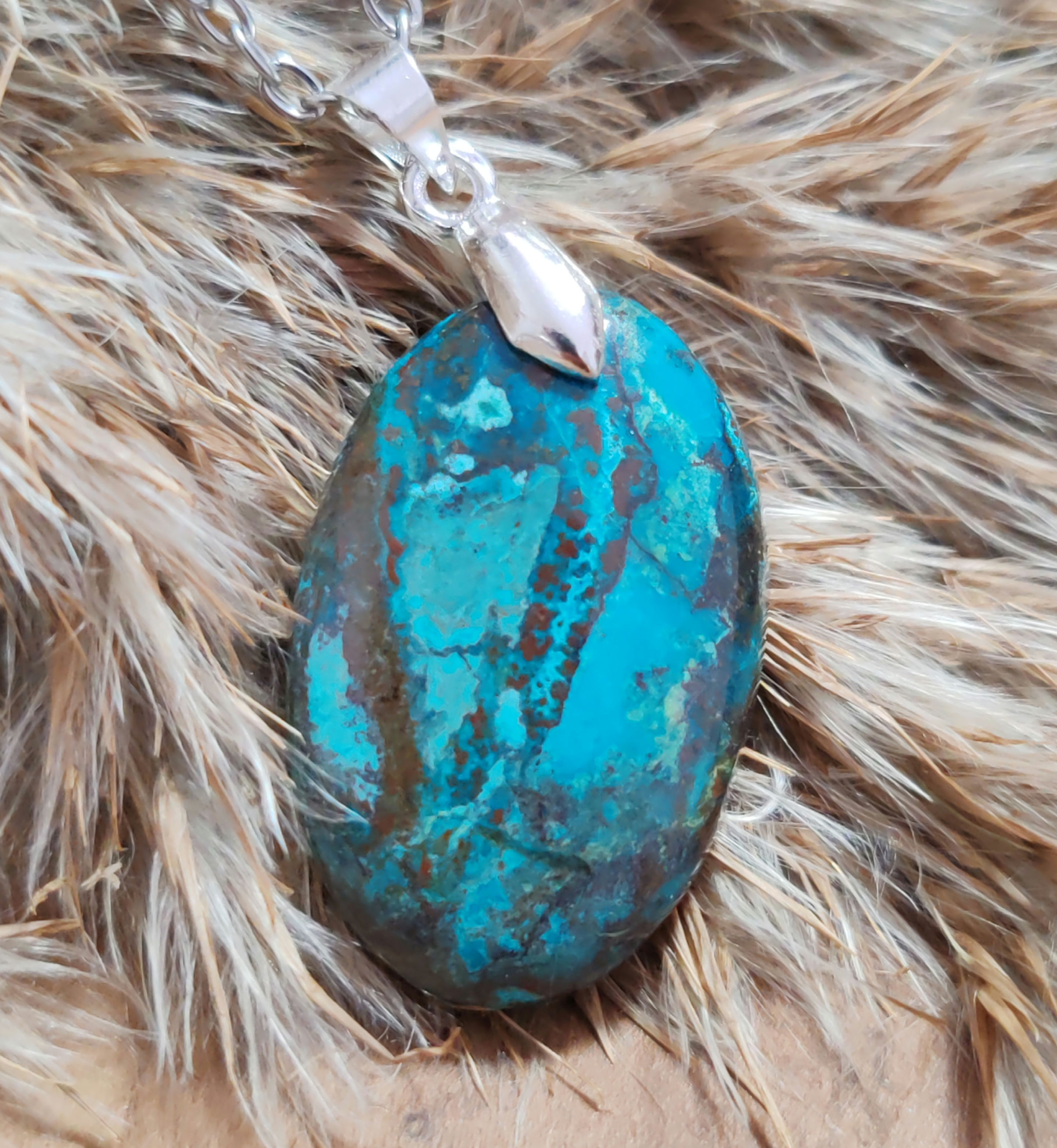 pendentif en chrysocolle