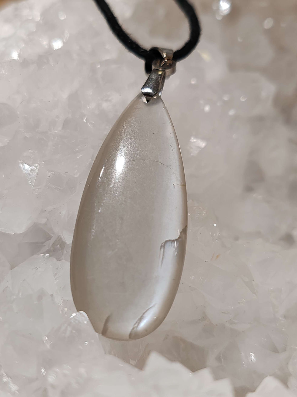 Miniature : Pendentif en Pierre de lune grise