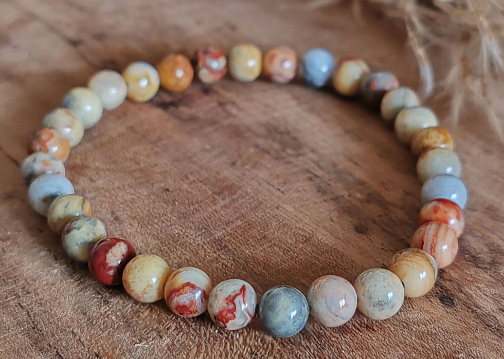 Miniature : bracelet en agate de crazy lace