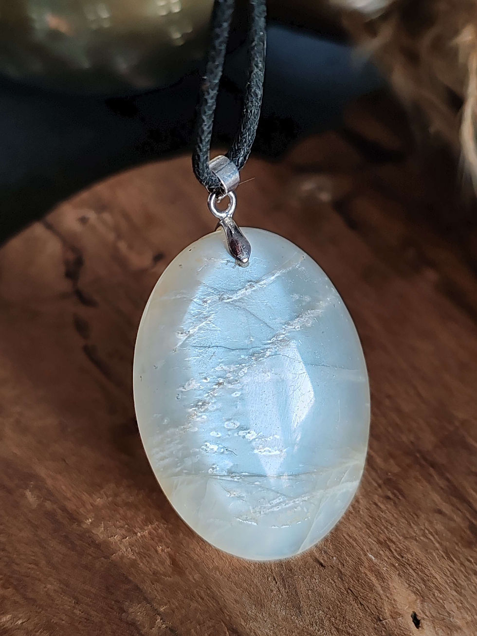 Miniature : Pendentif en Pierre de Lune beige