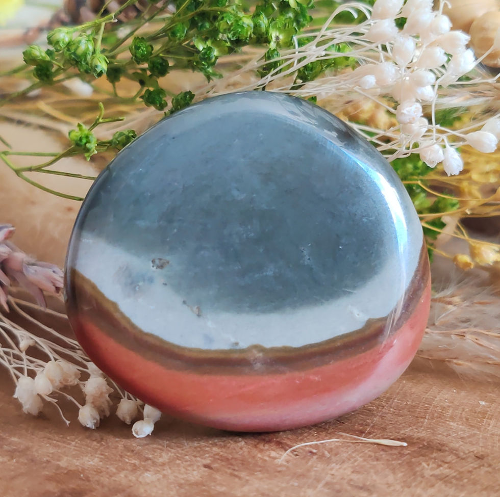 Miniature : Jaspe Polychrome sous forme de pierre plate