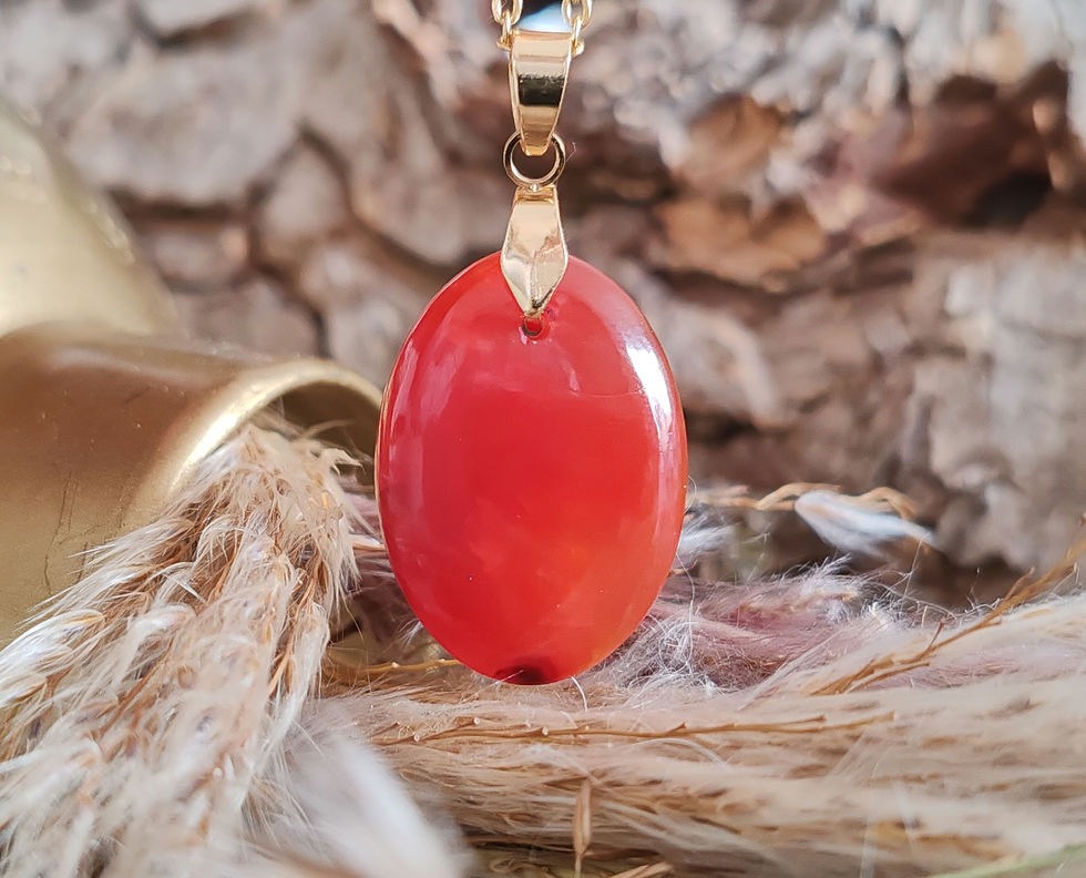 Miniature : pendentif en cornaline