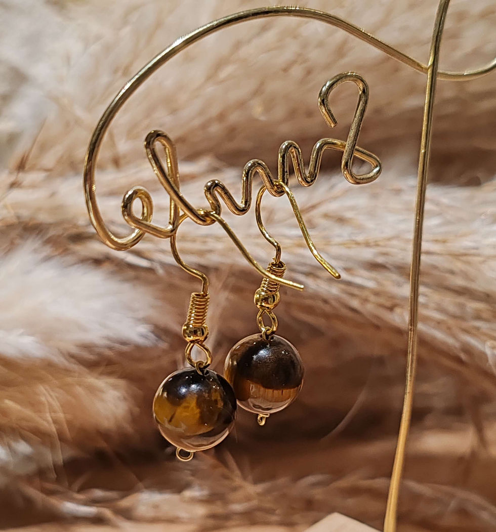 Boucles d'oreilles en Œil de tigre