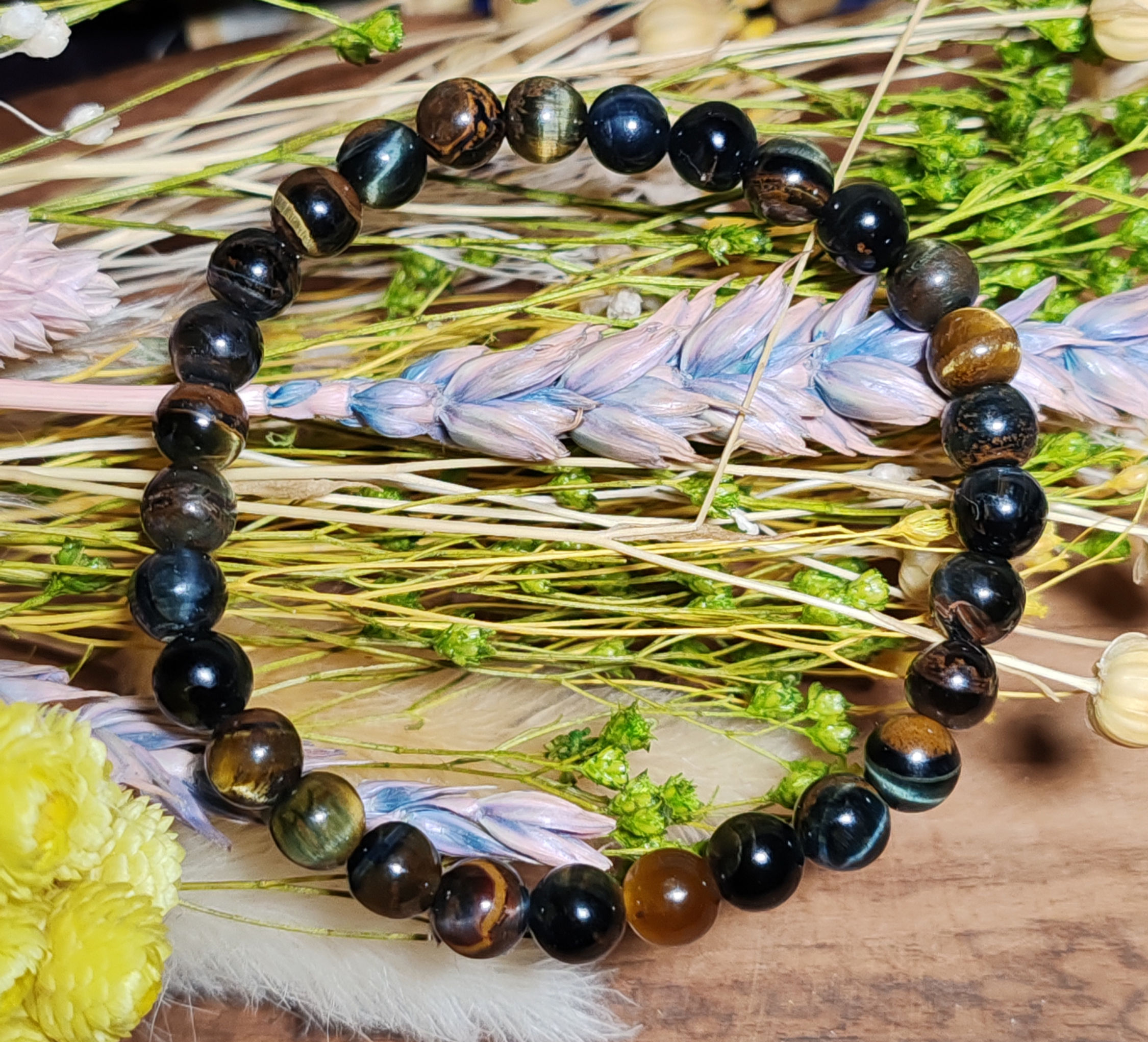 Bracelet en Œil de Faucon naturel