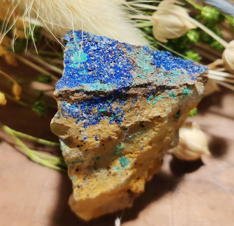 Miniature : Azurite malachite brute