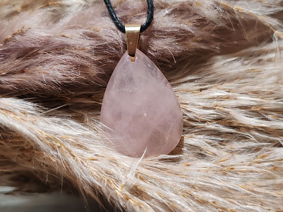 Miniature : Pendentif en Quartz rose