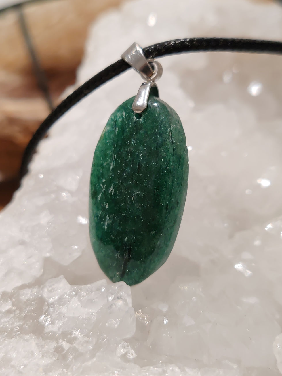 Miniature : Pendentif en Aventurine verte