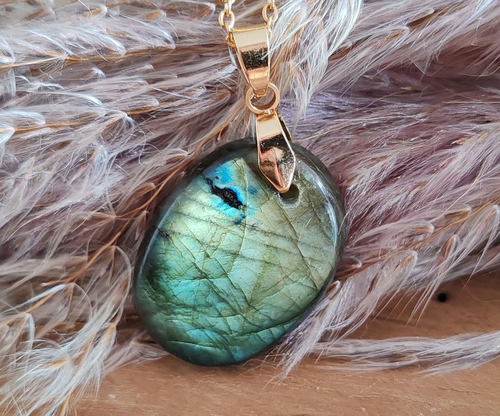 Miniature : pendentif en labradorite
