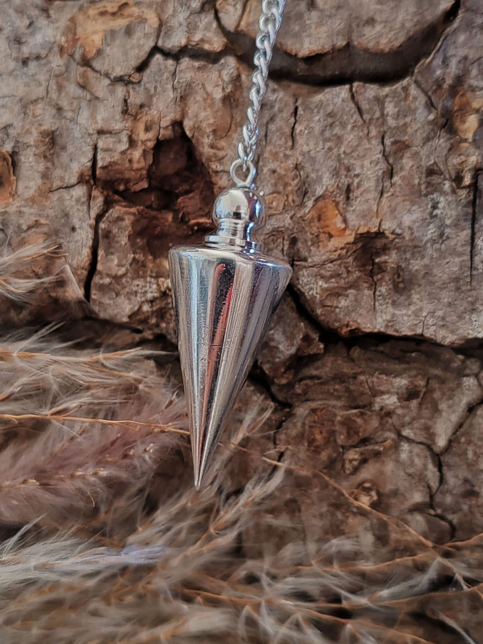 Miniature : pendule en métal outil de divination soin énergétique