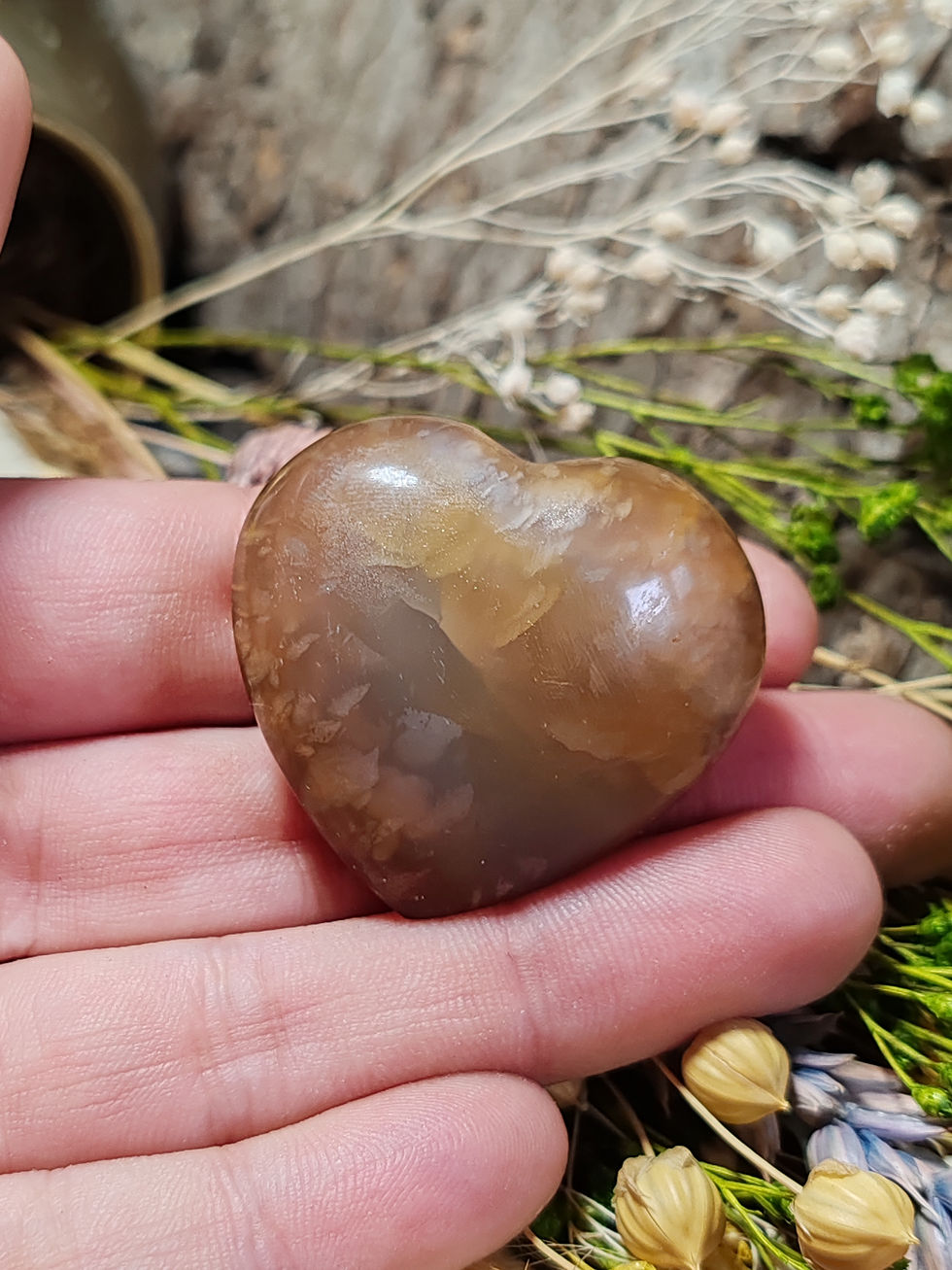 Miniature : Cœur en Cornaline polie