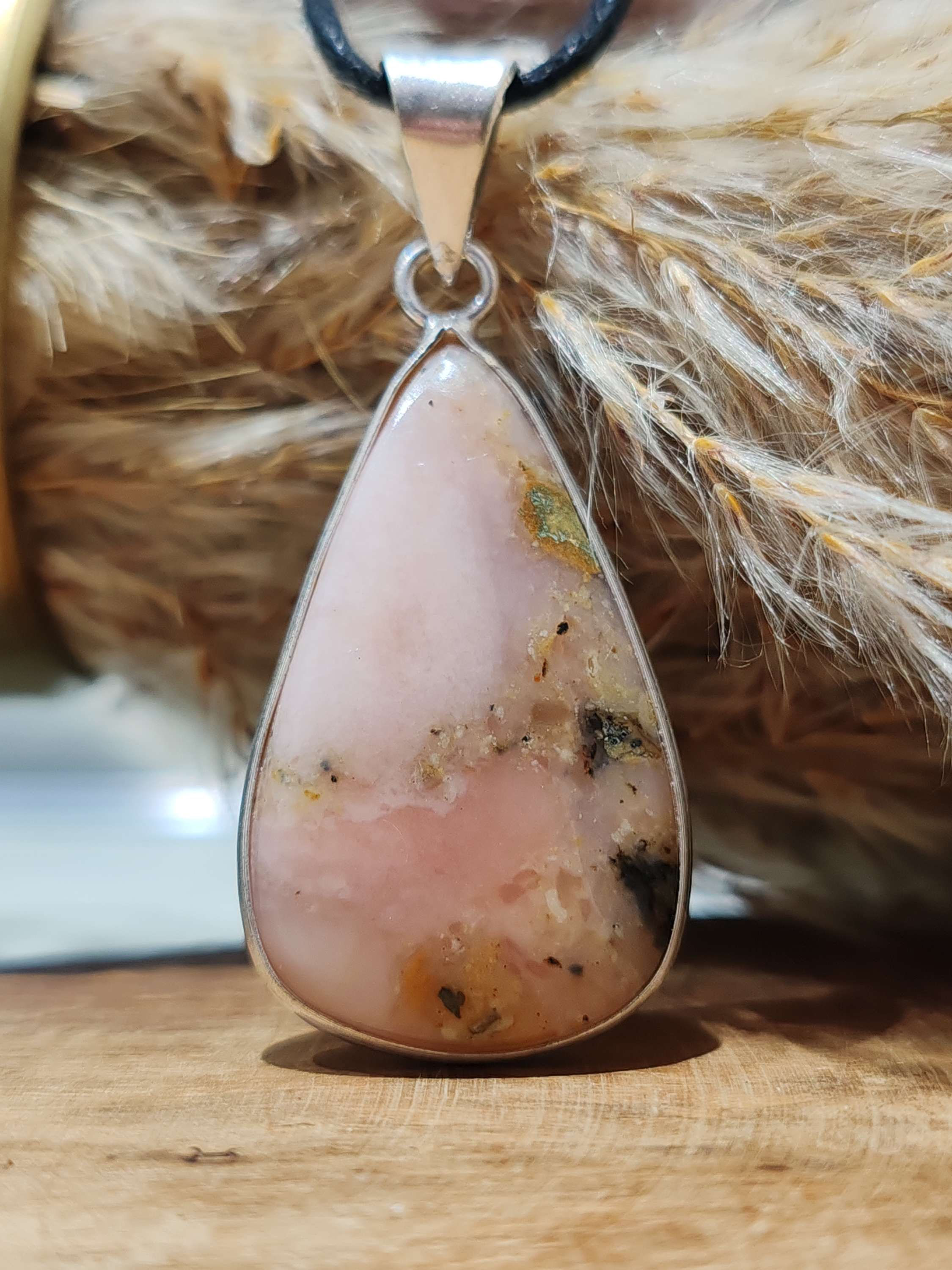 Pendentif en Opale rose
