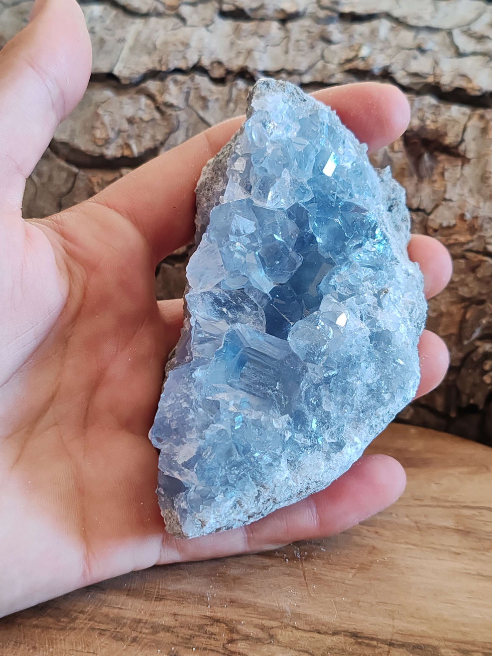 Miniature : druse en célestine