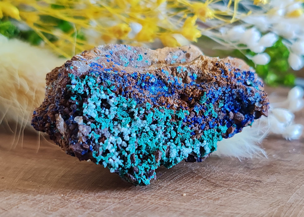 Azurite malachite brute