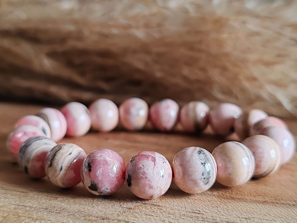 bracelet en rhodochrosite