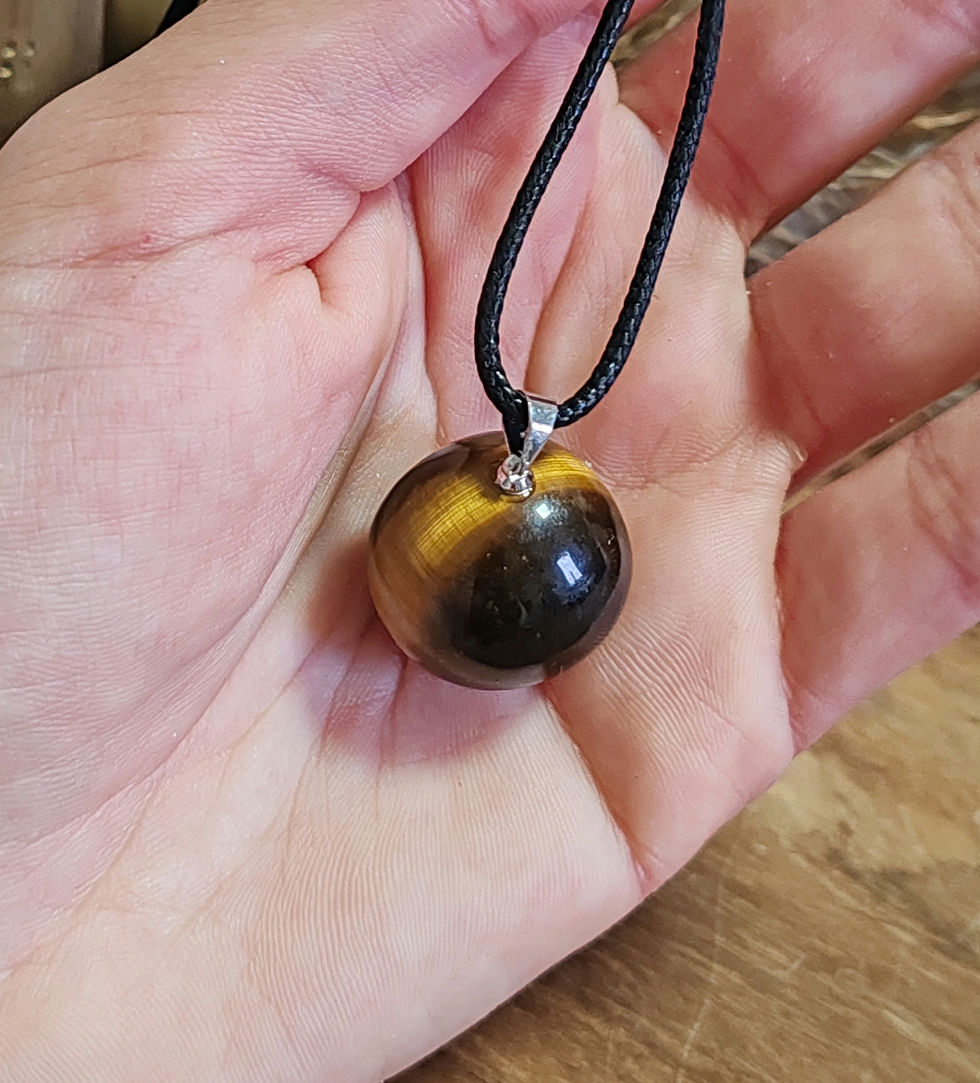 Miniature : pendentif en œil du tigre