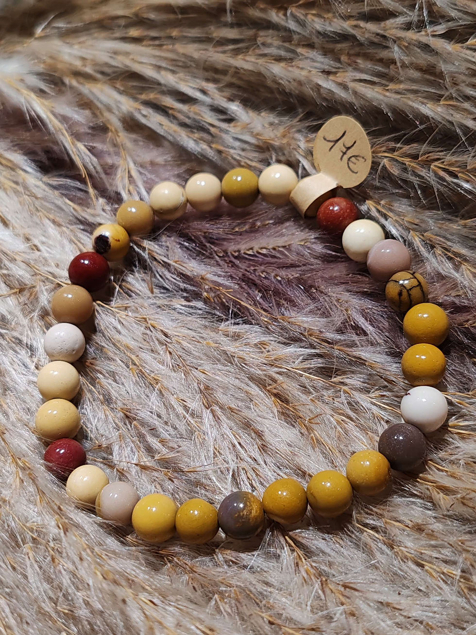 Miniature : Bracelet en Jaspe Mokaïte