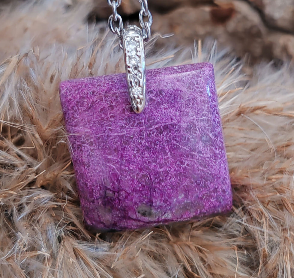 Miniature : pendentif en stichtite