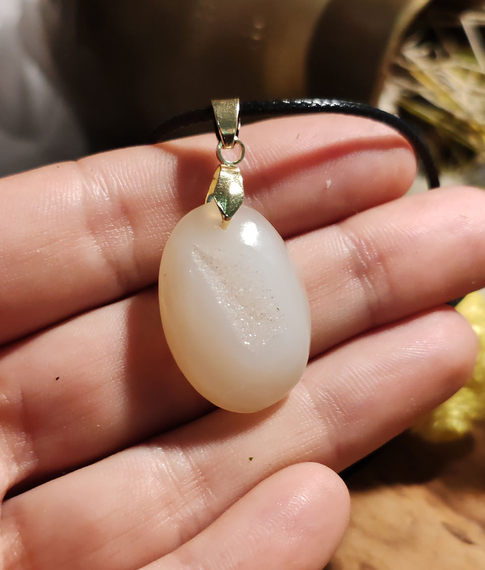 Miniature : Pendentif en Agate druzy