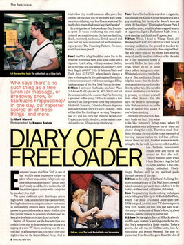 Editorial article about 24-hours of living in NYC for free