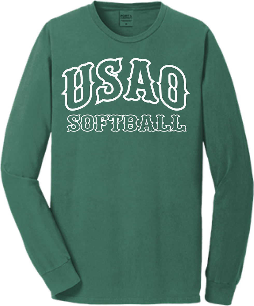 BEACH WASH GREEN LONG SLEEVE TEE