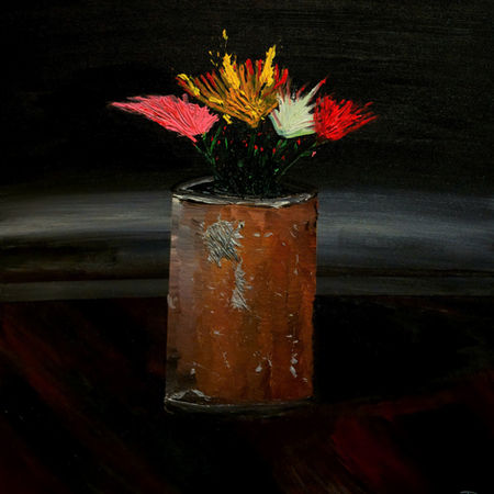 MD/Art - Rusted Tin Can as a Flower Vase