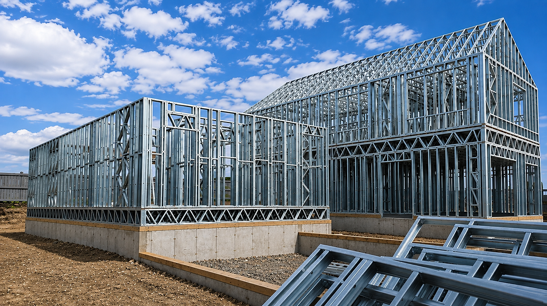 Galvanized Steel Framing Under Blue Skies.png