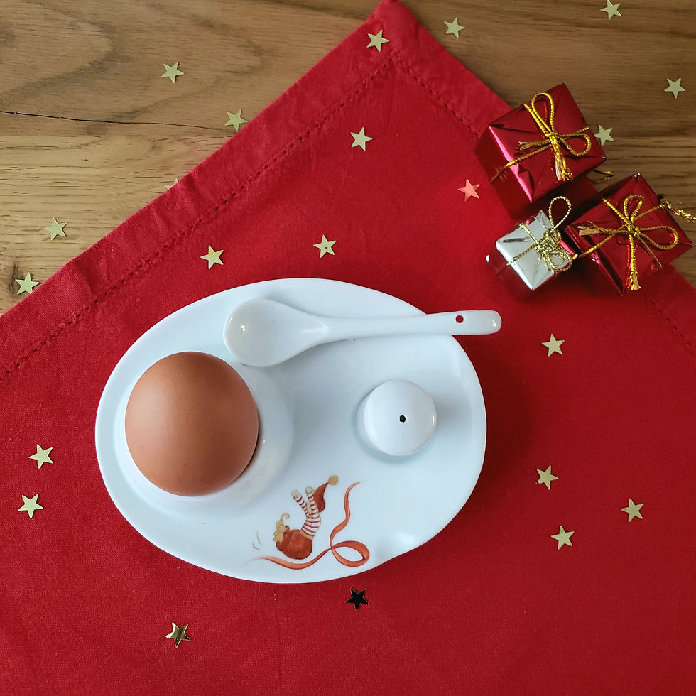 Coquetier assiette Lutin Gribouille