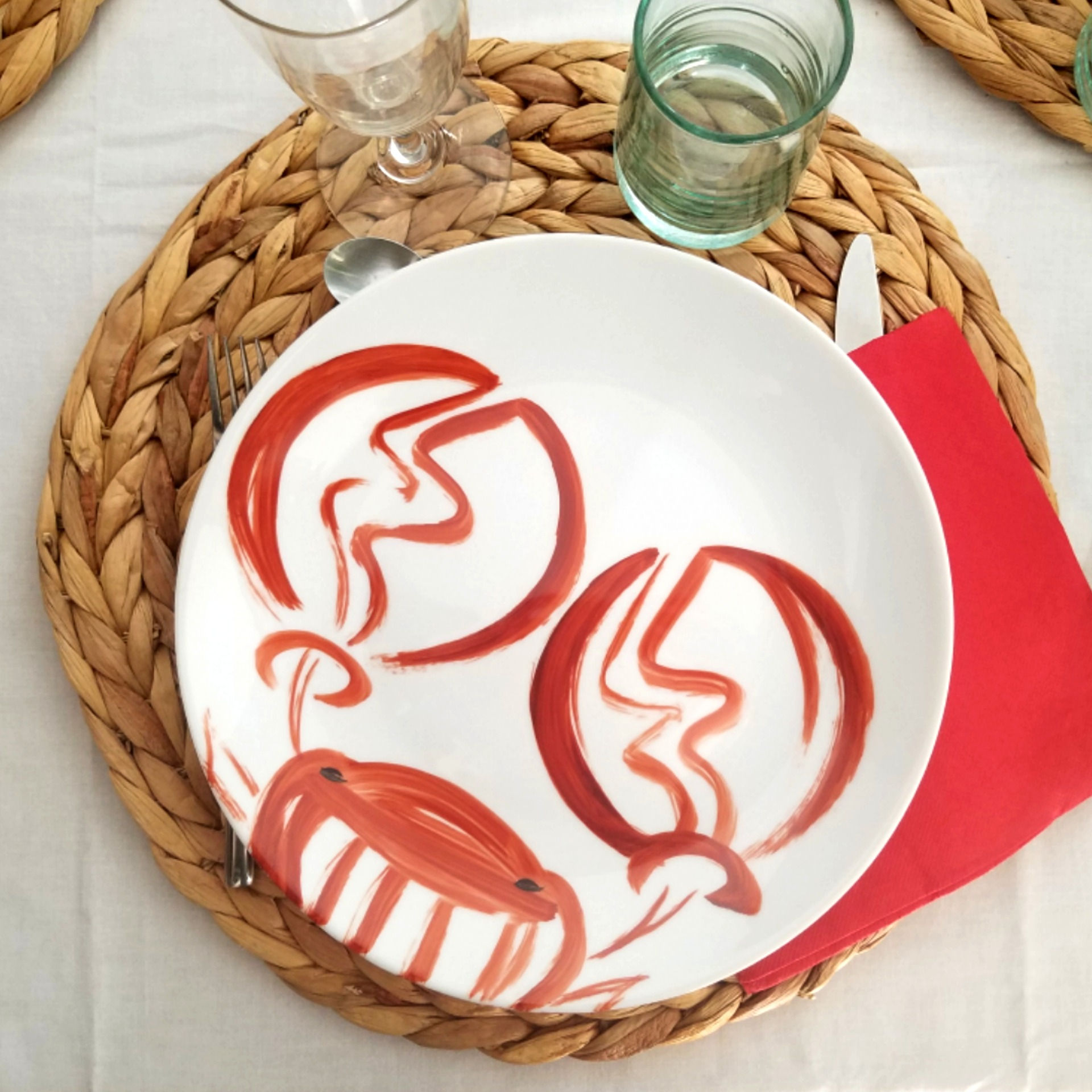 Assiette plate Crabe