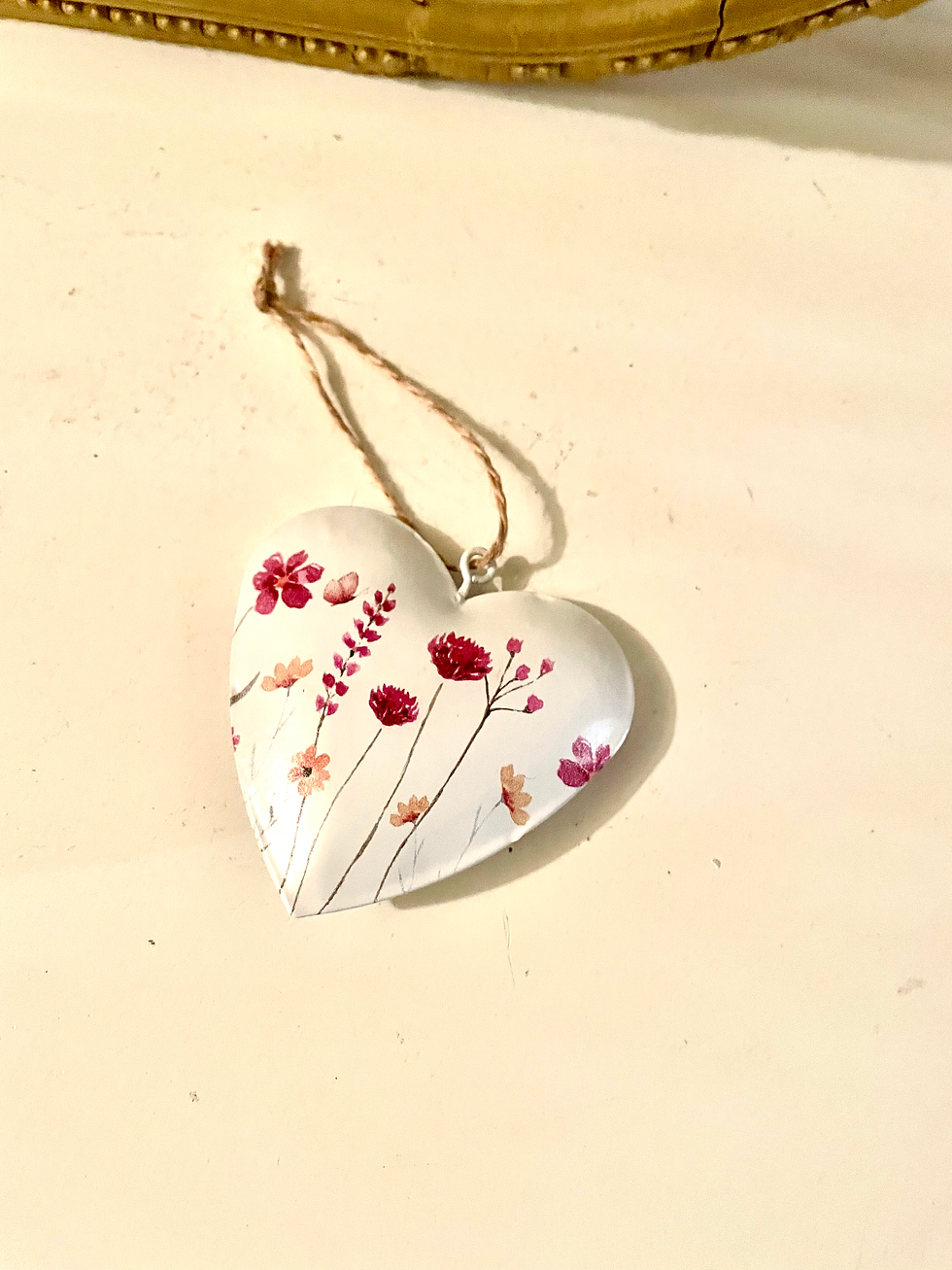 Miniaturbild: Herz Blumen 🌷 Hg.Eisen,7x1,5x H6,5 +8  Hänger,Preis pro  3-SET, Hausdekoration 