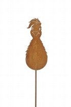 Miniaturbild: Hahn am Stab,Rostig aus Metall,10 xH 24 +85 cm, Gartenfiguren ,Gartenstecker 