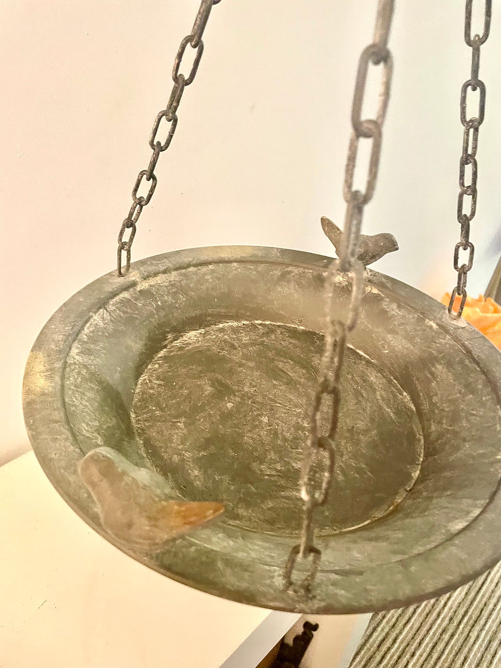 Miniaturbild: Vogeltränke+Wandhaken -SET, D31,5xH8,5+53 Kette,Gartendekoration,Terrassendeko,