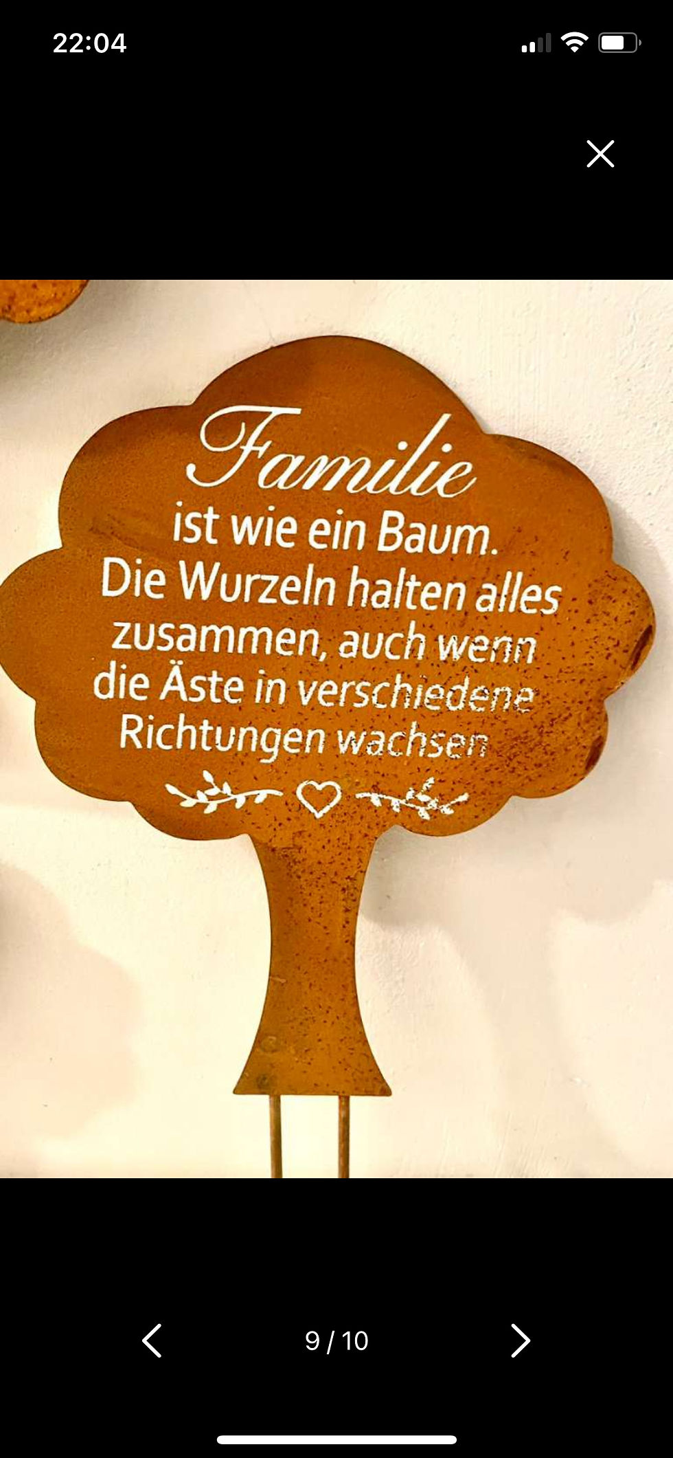 Miniaturbild: Baum- Schild,z. St.18x H23+10 Stecker,rostig aus Metall,Rostfiguren, Stecker, Ga