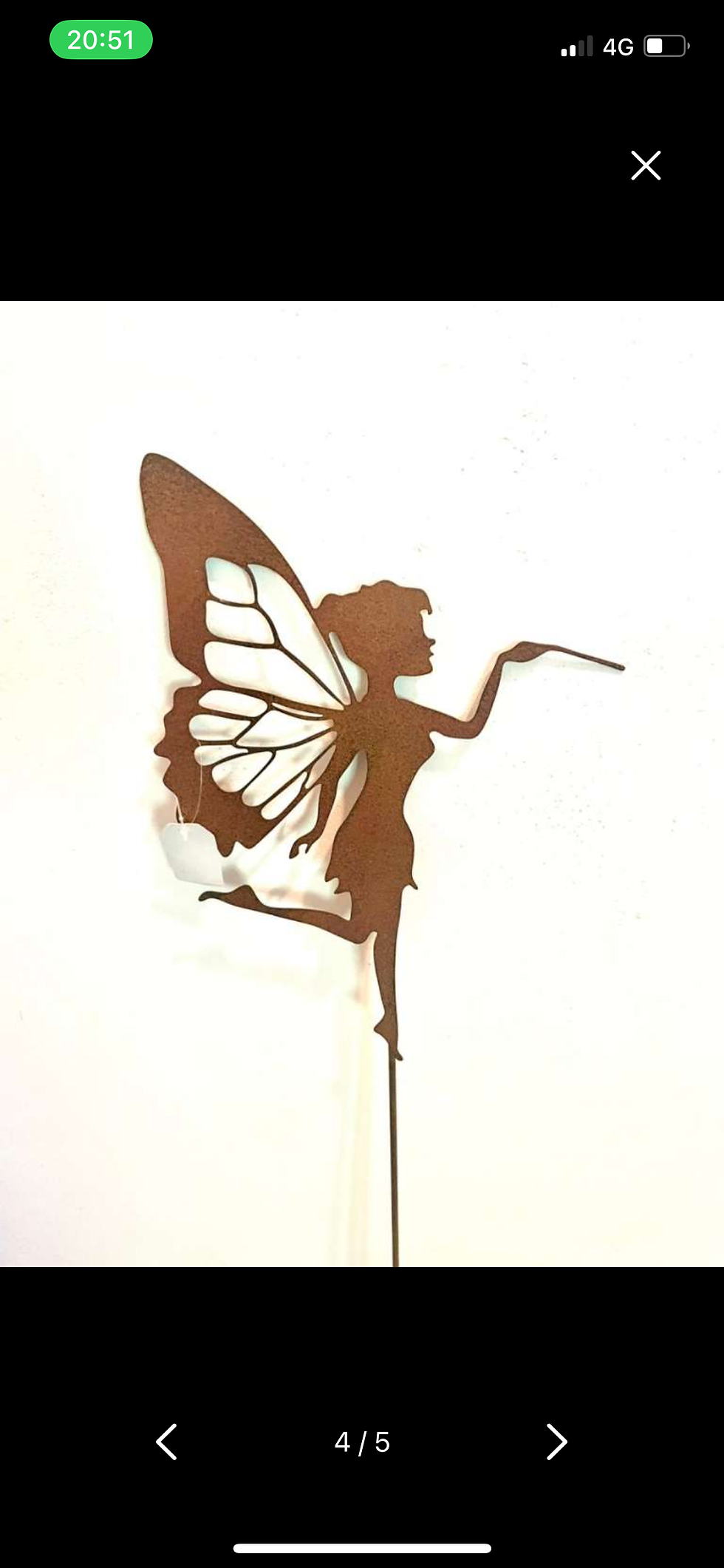Miniaturbild: Fee am Stab., 25cm x H 35 cm + 80 cm Stab, Gartendeko, Gartendekoration, Terrass
