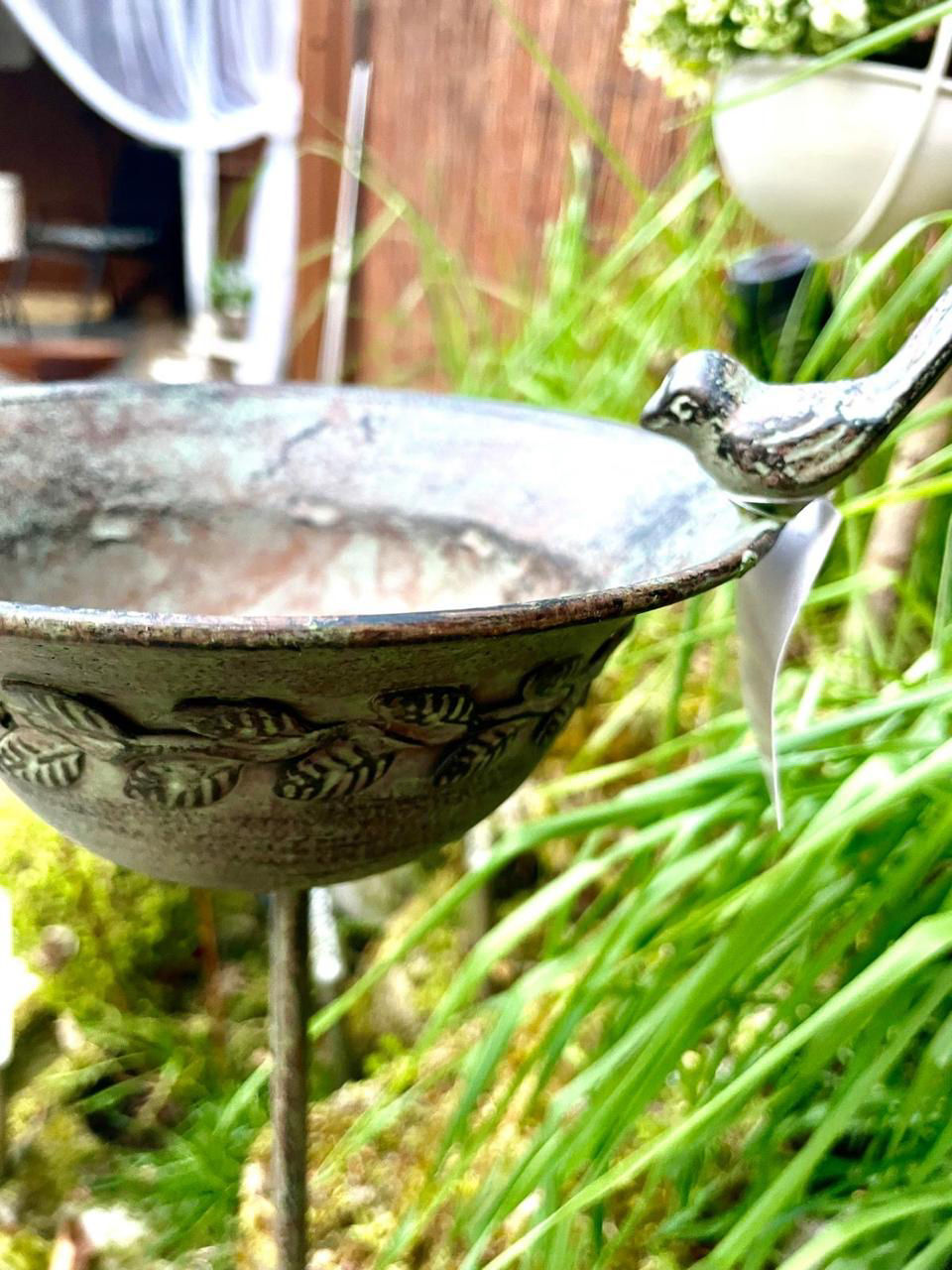 Miniaturbild: Vogeltränke zum Stecken, 20x17 xH10+85 cm Stab, Gartendeko, Garten