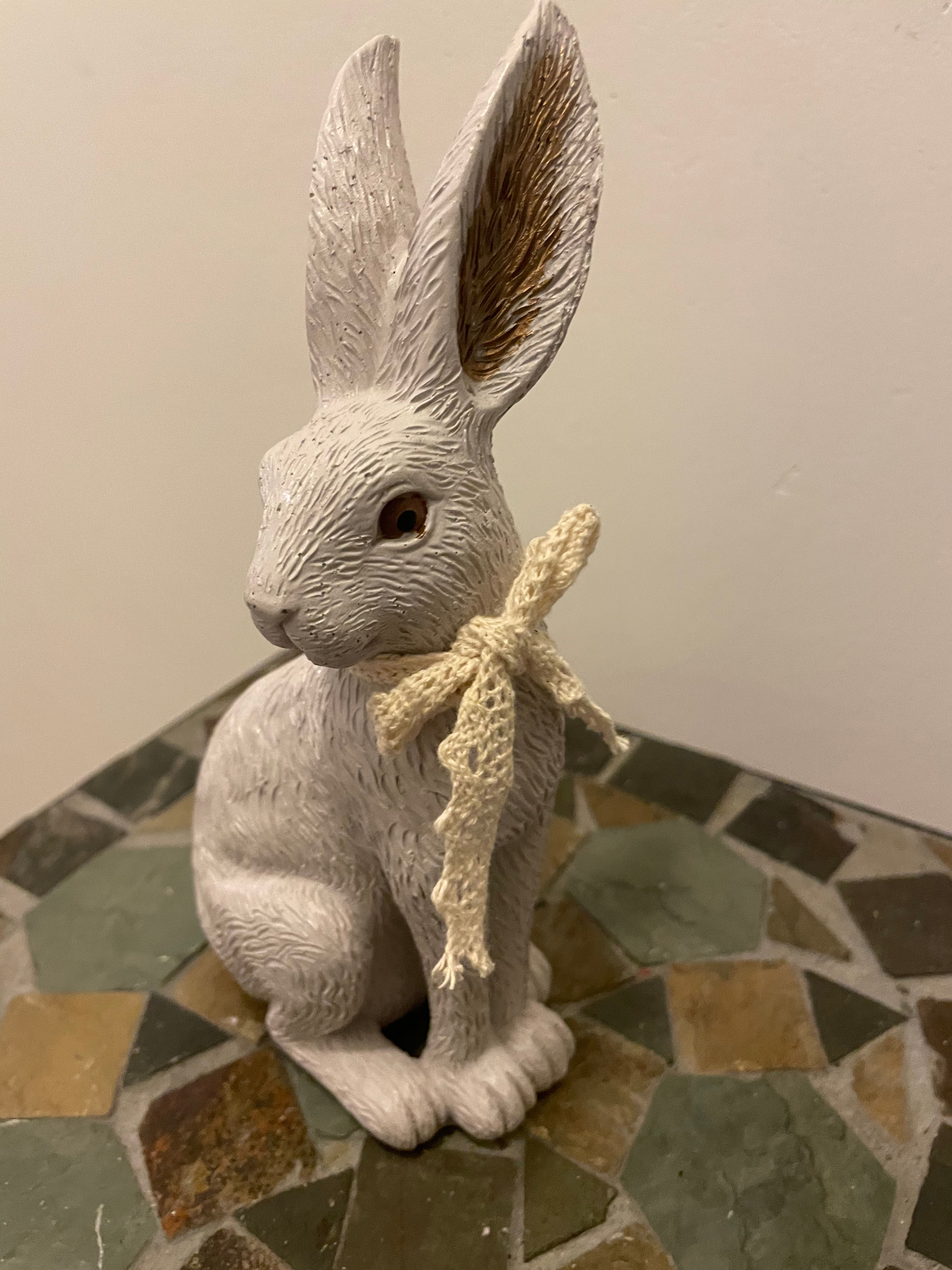Hase,9,5x5,5xH18cm, Polyresin, Osterdekoration , Osterhasen , Dekoration 