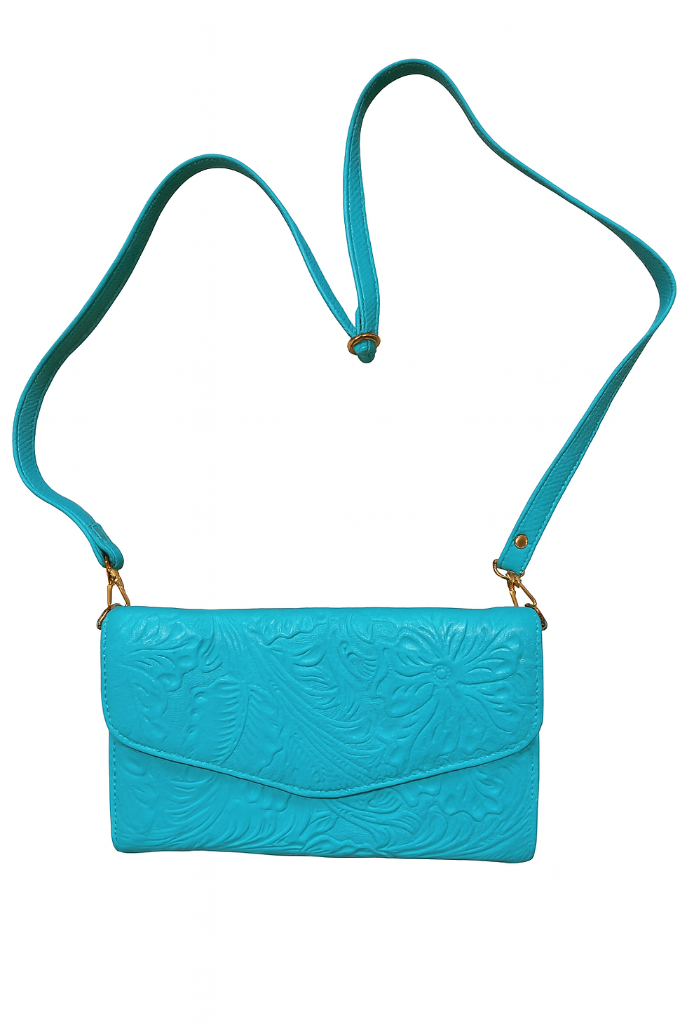 Miniatura: Embossed Leather Convertible Clutch - Rodeo Bloom