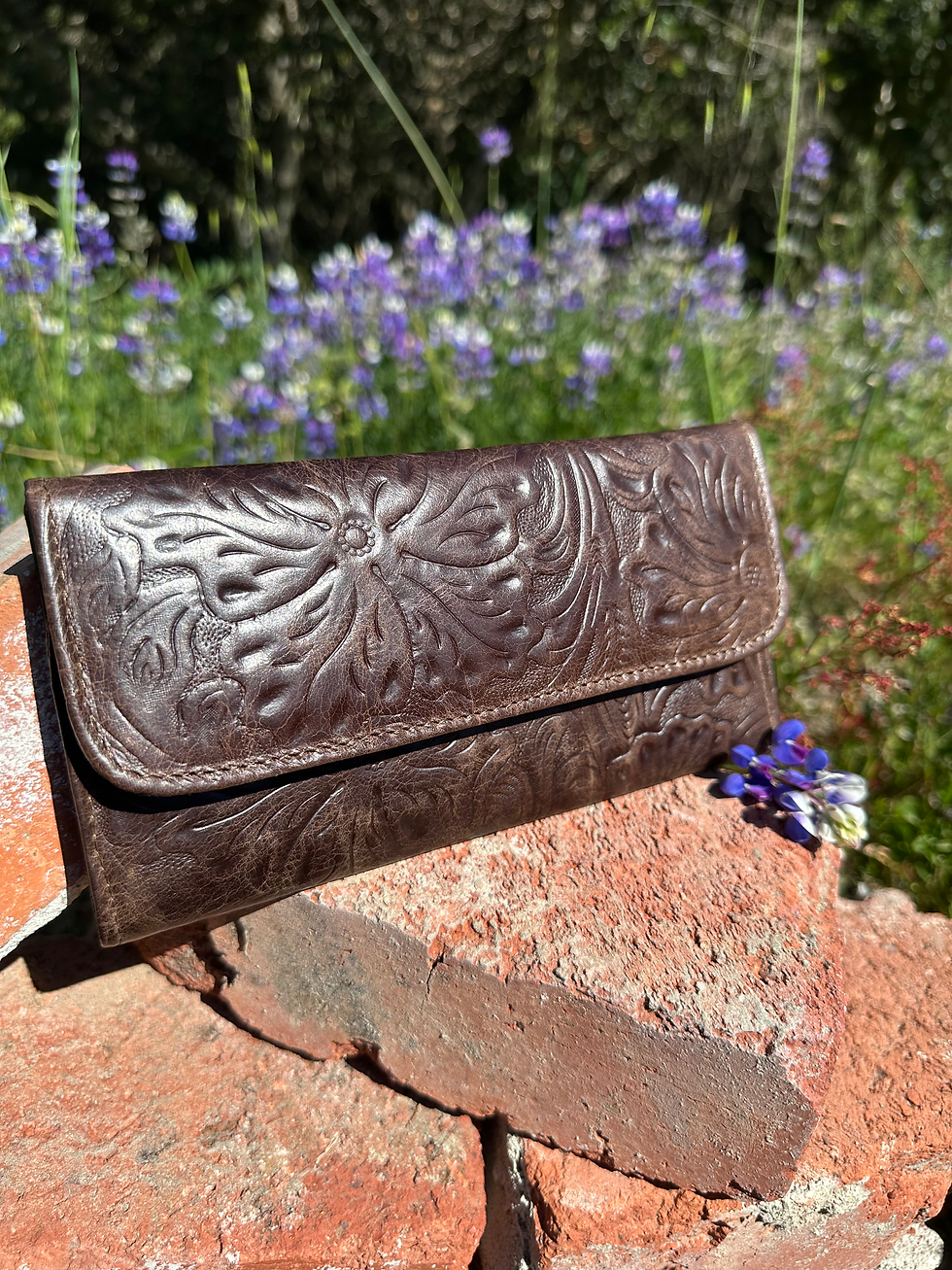 Thumbnail: Women's tooled leather wallet