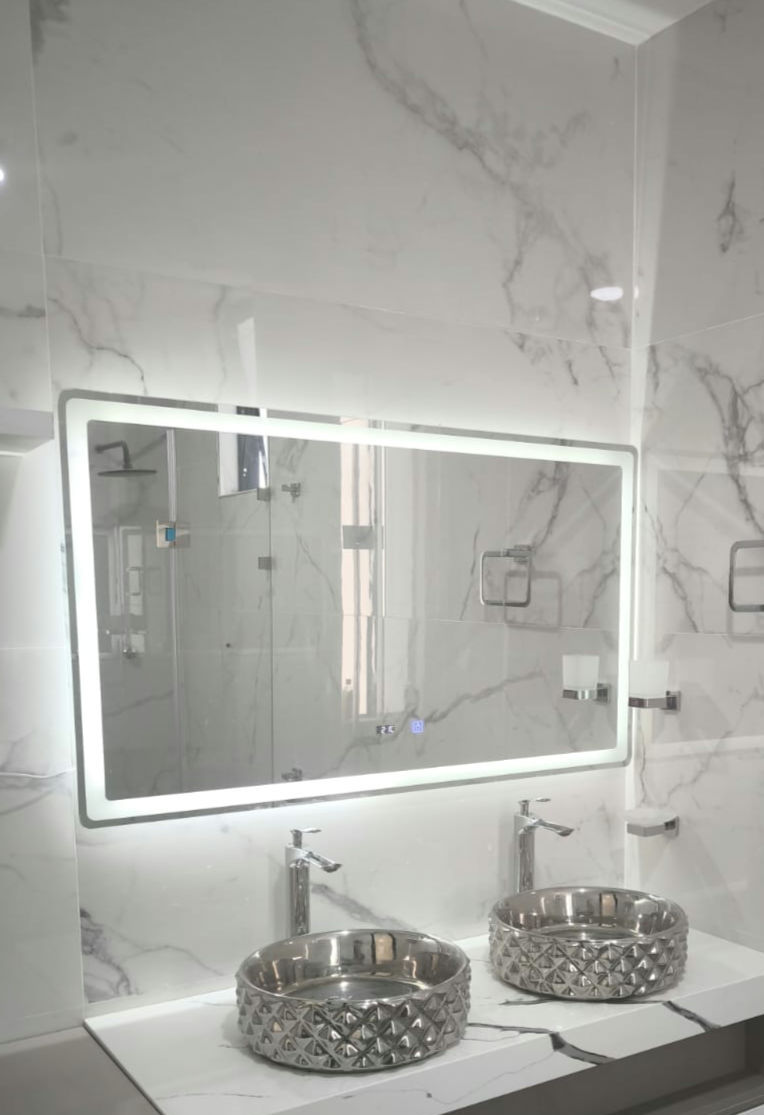 ESPEJO LED TACTIL RECTANGULAR ARENADO HORIZONTAL
