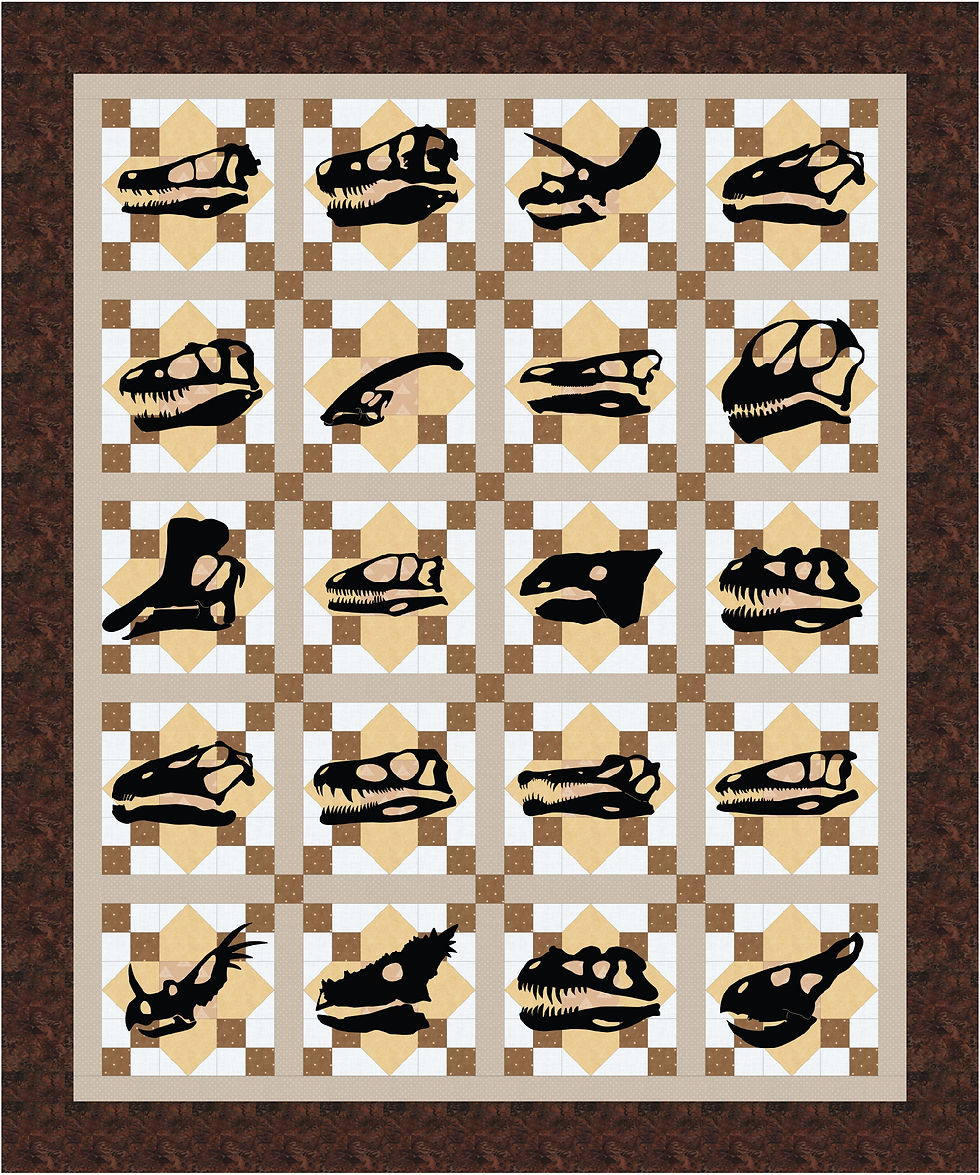 Thumbnail: I am a Paleongologist Full Quilt Pattern