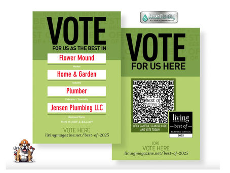 🌟 Vote for Jensen Plumbing LLC in the 2025 Best Of Readers' Choice Awards and make us Top plumber! 🌟