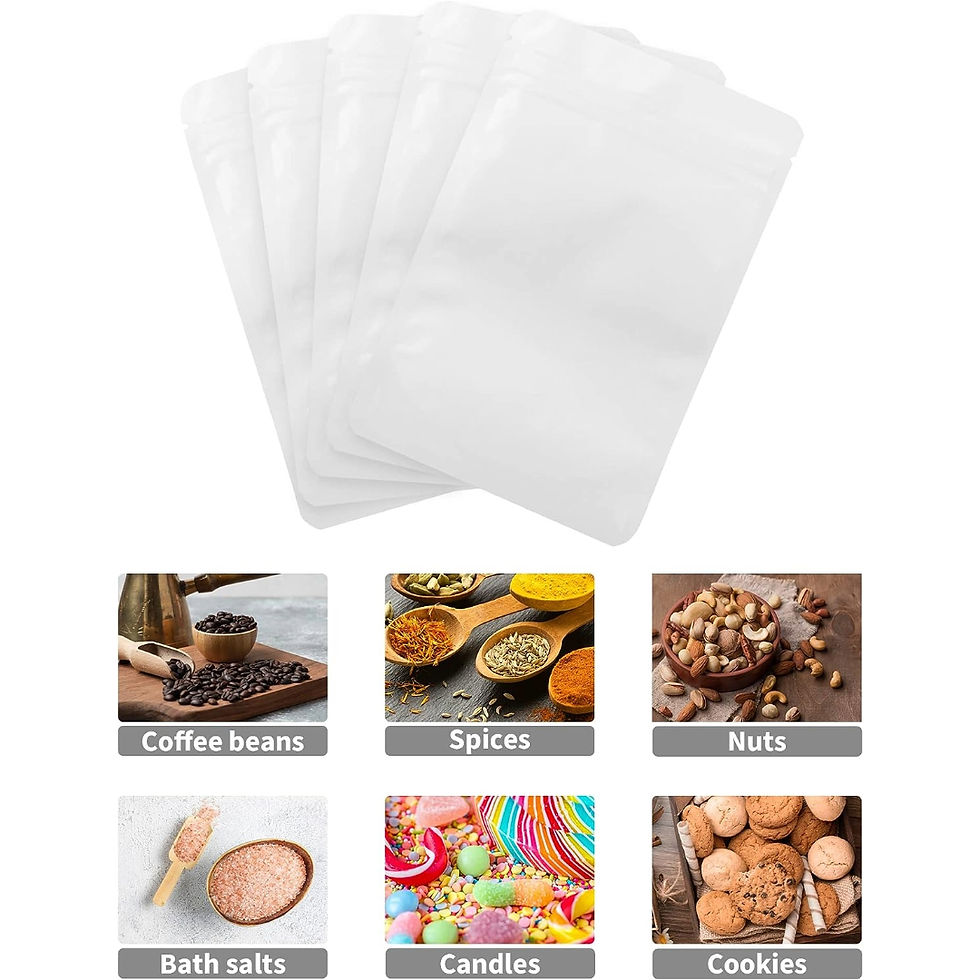 Thumbnail: Adaamya®0-Matt White -Stand Up Ziplock Reusable Polyester Storage Pouch