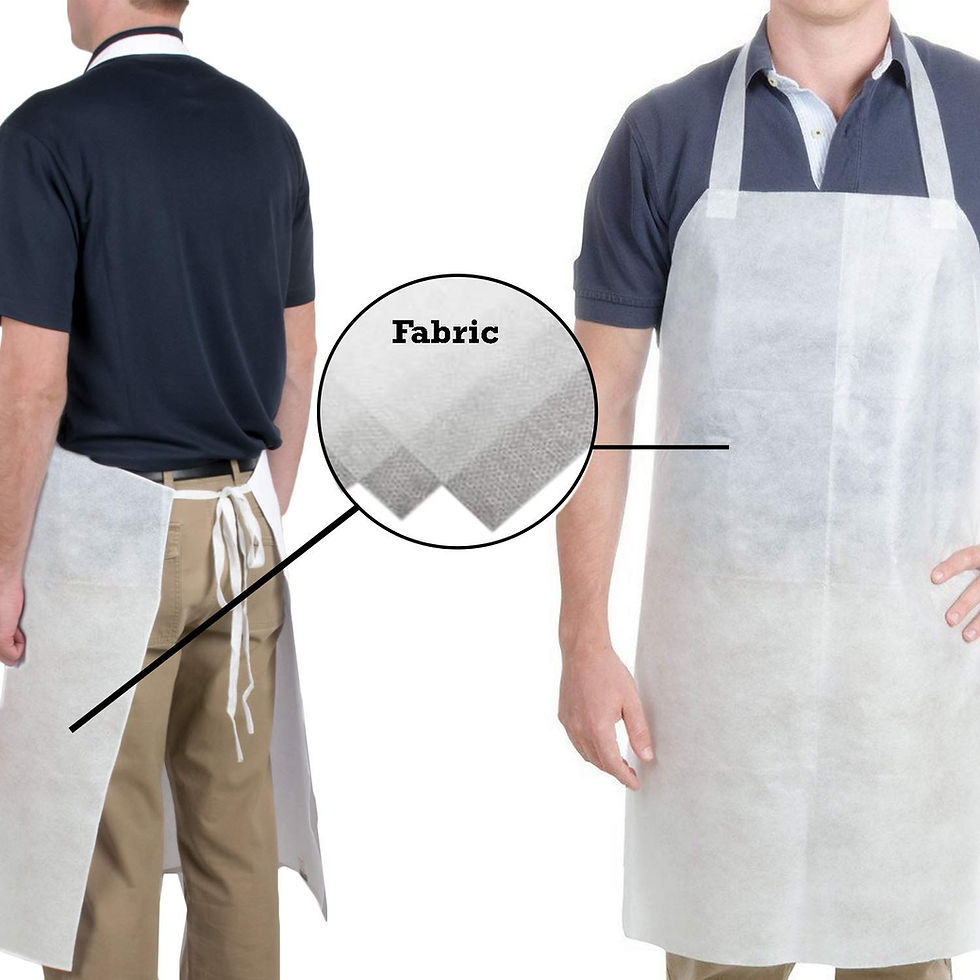 Thumbnail: Adaamya® - Disposable Non Woven Apron Multi-use Universal fit (White)