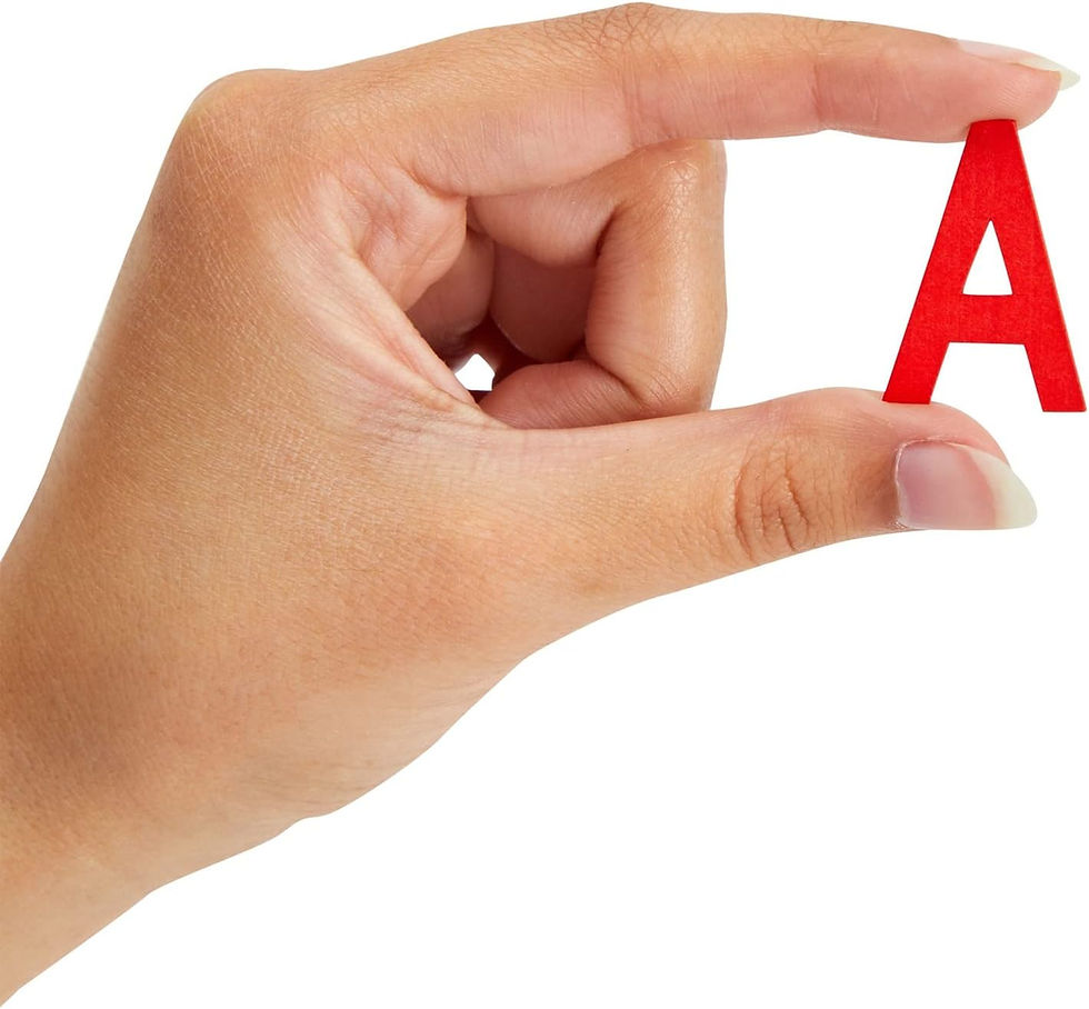 Thumbnail: Adaamya®- 104 Pieces- Wooden Alphabet Letters Chips for Arts and Crafts