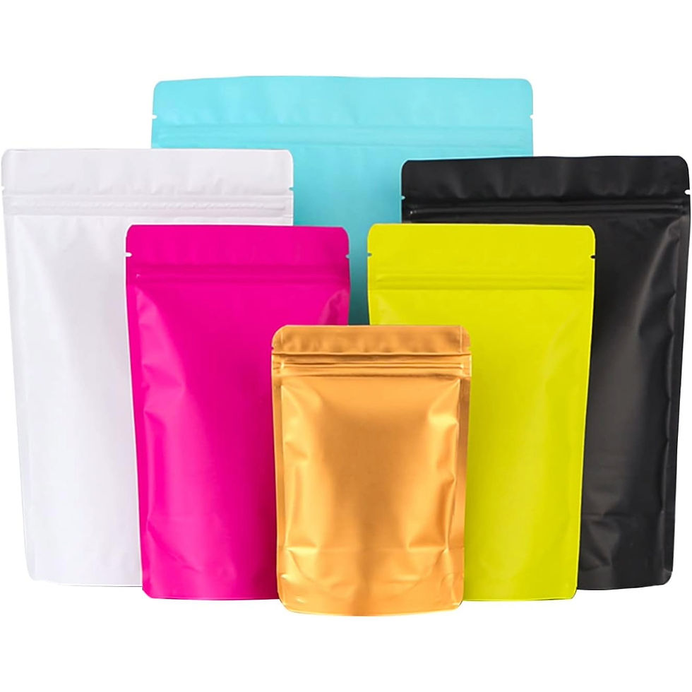 Thumbnail: Adaamya®0-Matt White -Stand Up Ziplock Reusable Polyester Storage Pouch